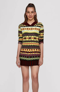 Women&#39;s Hooded Norwegian Sweater Winter Casual Long Sleeve