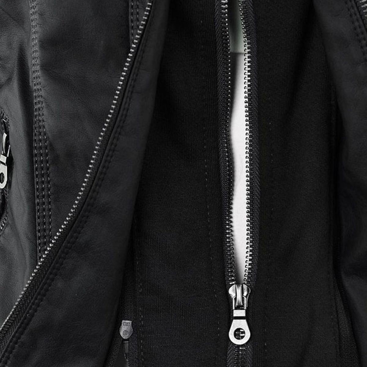 Women&#39;s Hooded PU Leather Jacket With Zipper