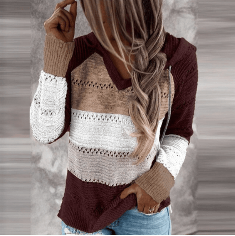 Women&#39;s Hooded Pullover Sweater
