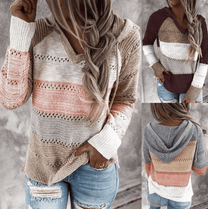 Women&#39;s Hooded Pullover Sweater