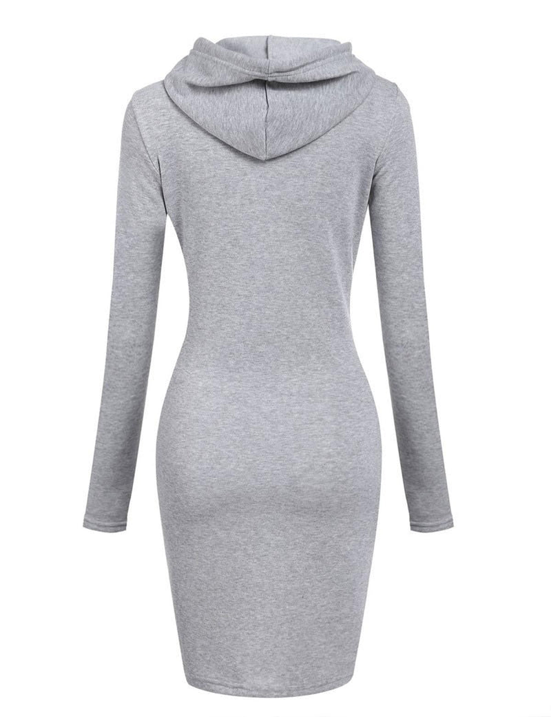 Women&#39;s Hooded Sweatshirt Dress With Pockets