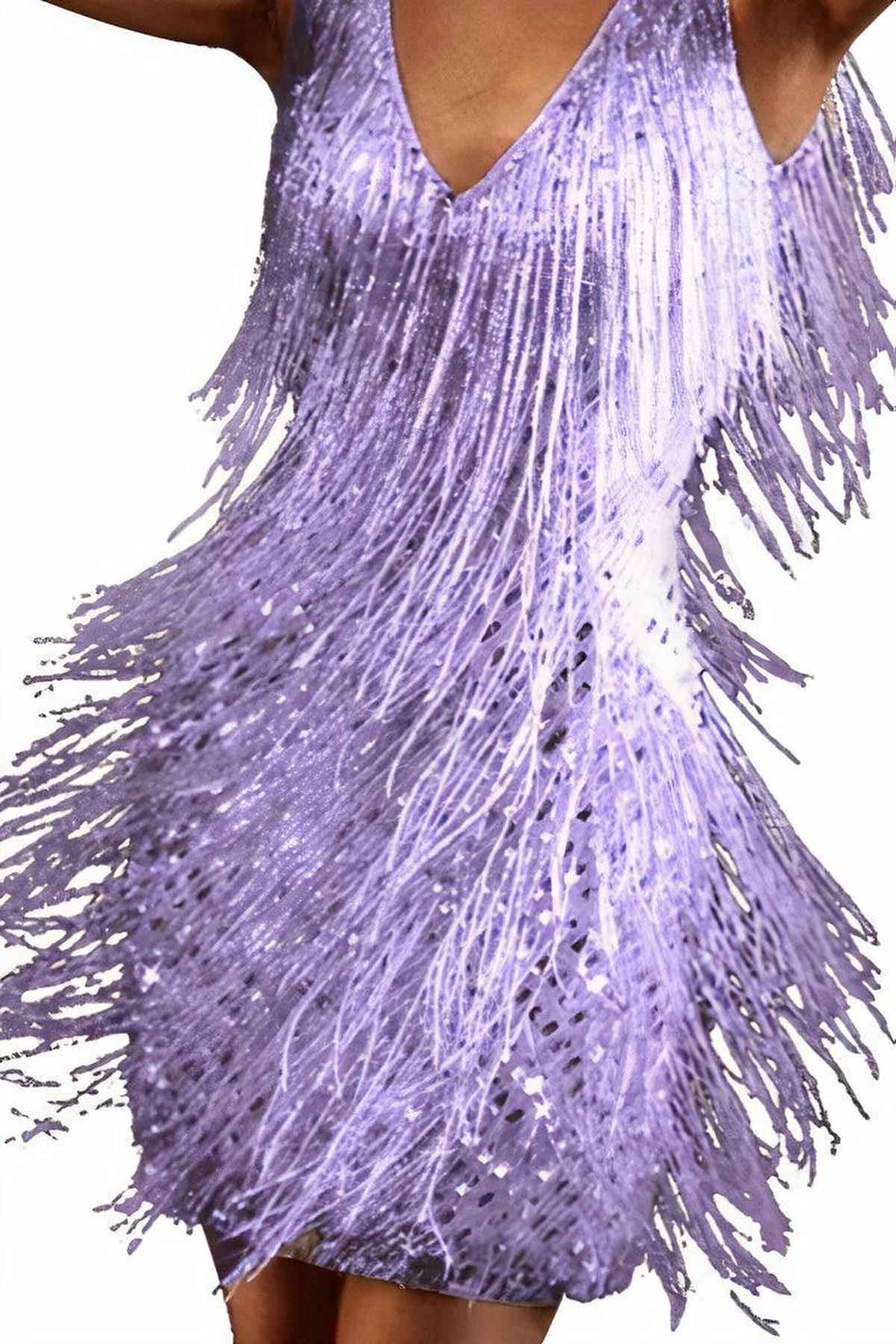 Women&#39;s Iridescent Fringe Bodycon Dress