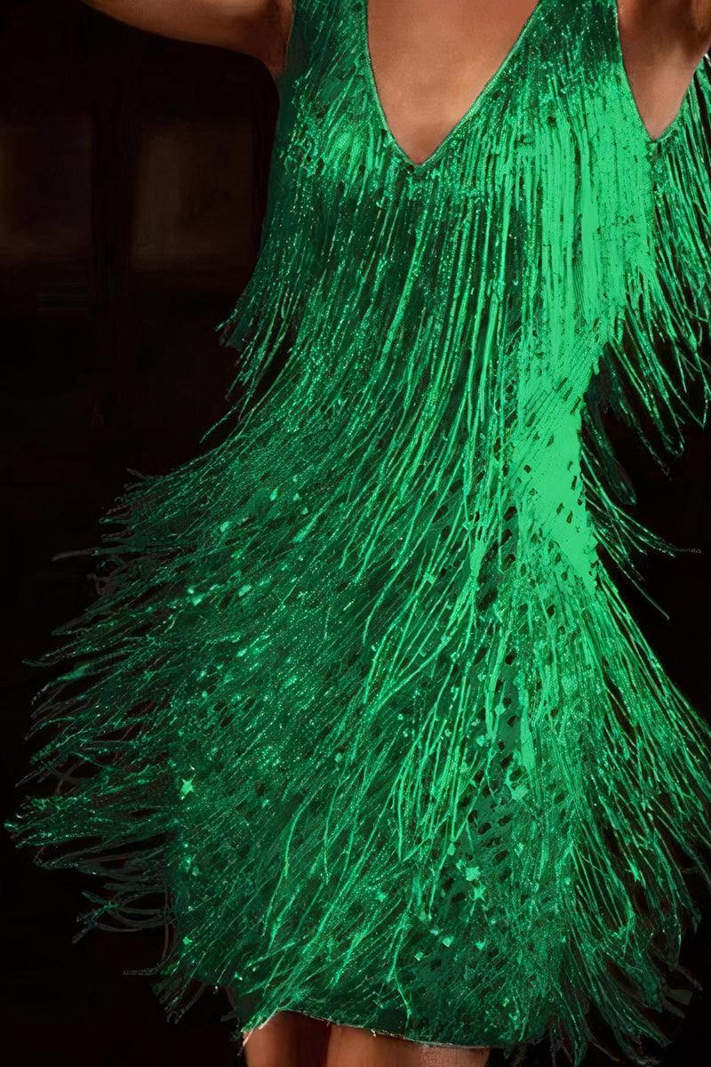 Women&#39;s Iridescent Fringe Bodycon Dress