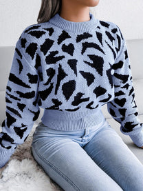 Women&#39;s Jaguar Print Pullover Sweater