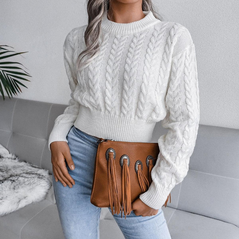 Women&#39;s Jaguar Print Pullover Sweater