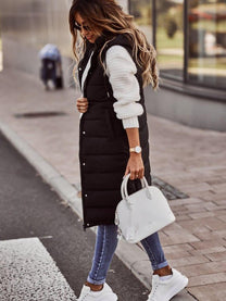 Women&#39;s Knee-Length Quilted Vest