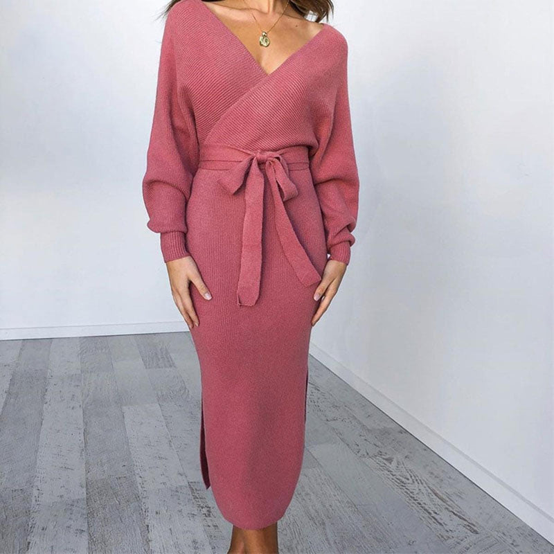 Women&#39;s Knit Dress Figure-Hugging Elegant Design