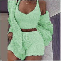 Women&#39;s Knit Fleece Three Piece Set