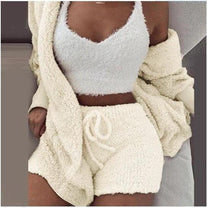 Women&#39;s Knit Fleece Three Piece Set