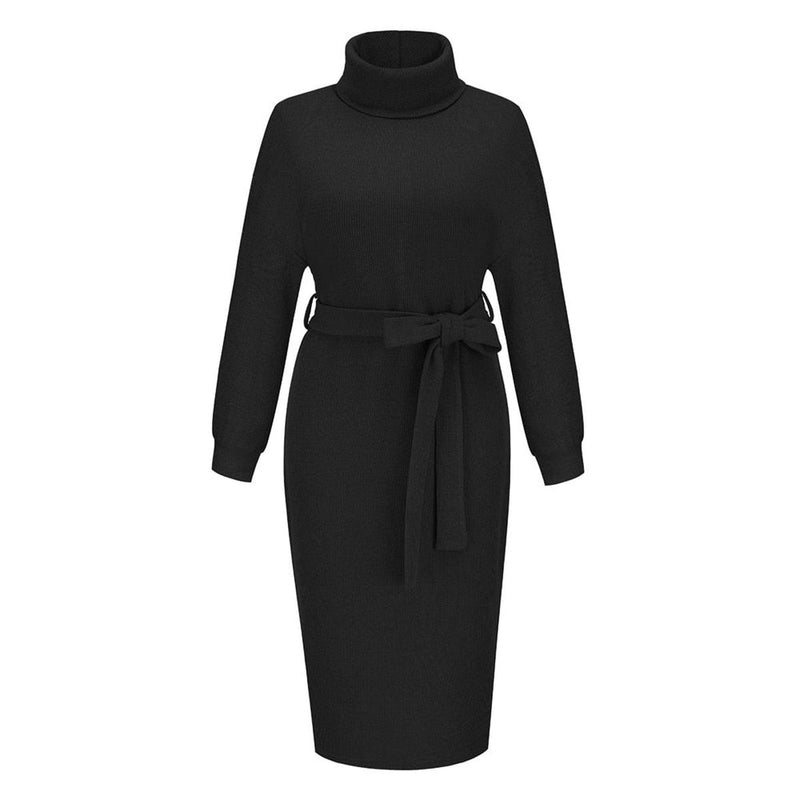 Women&#39;s Knit Pullover Midi Sweater Dress