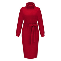 Women&#39;s Knit Pullover Midi Sweater Dress