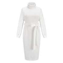 Women&#39;s Knit Pullover Midi Sweater Dress