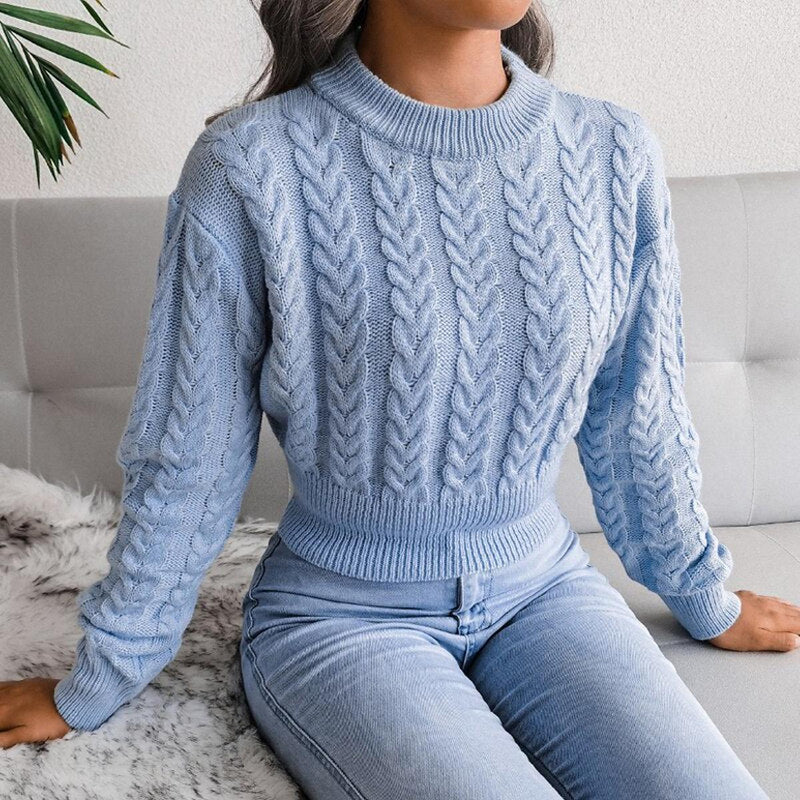 Women&#39;s Knit Sweater Elegant Warm Pullover