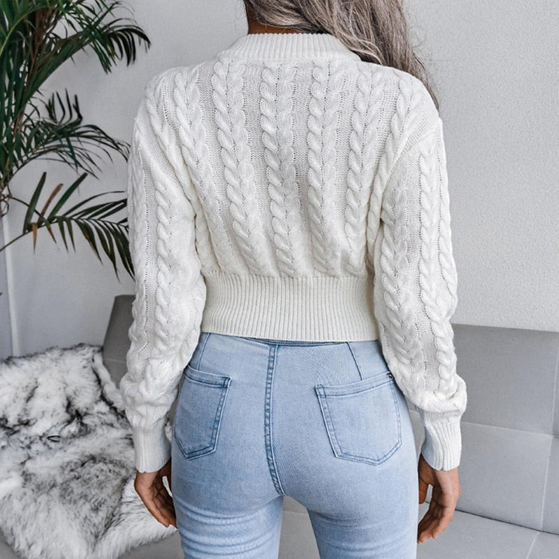 Women&#39;s Knit Sweater Elegant Warm Pullover