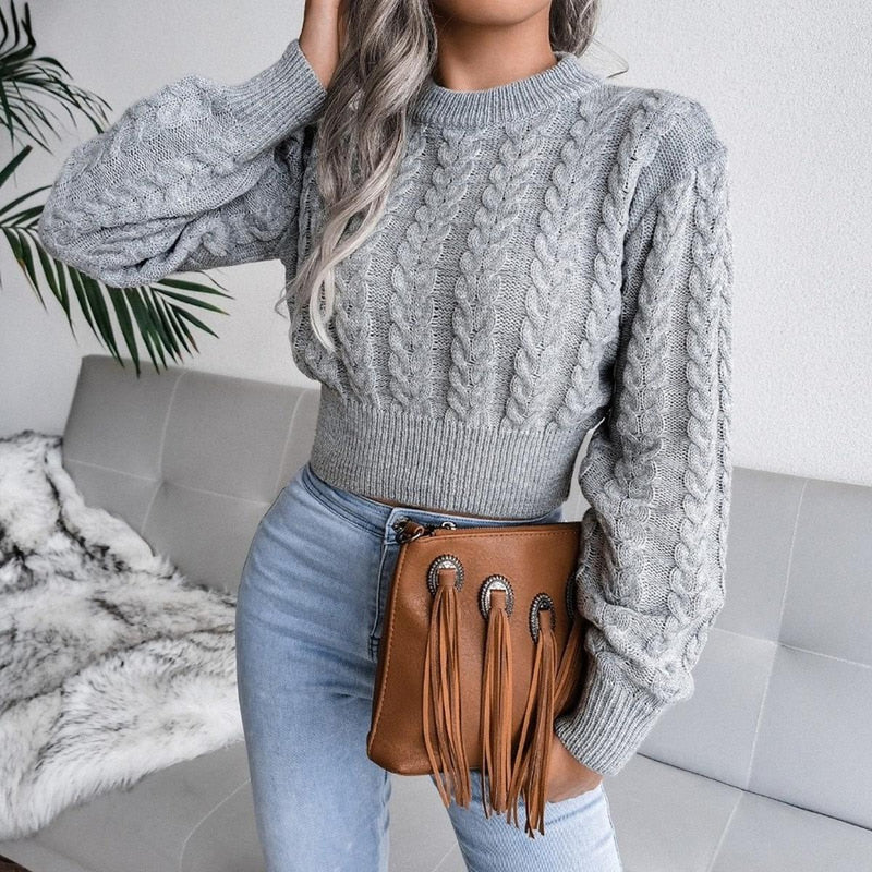 Women&#39;s Knit Sweater Elegant Warm Pullover