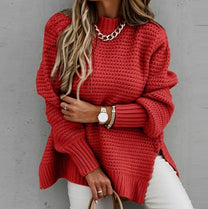 Women&#39;s Knit Sweater With Elegant Pattern