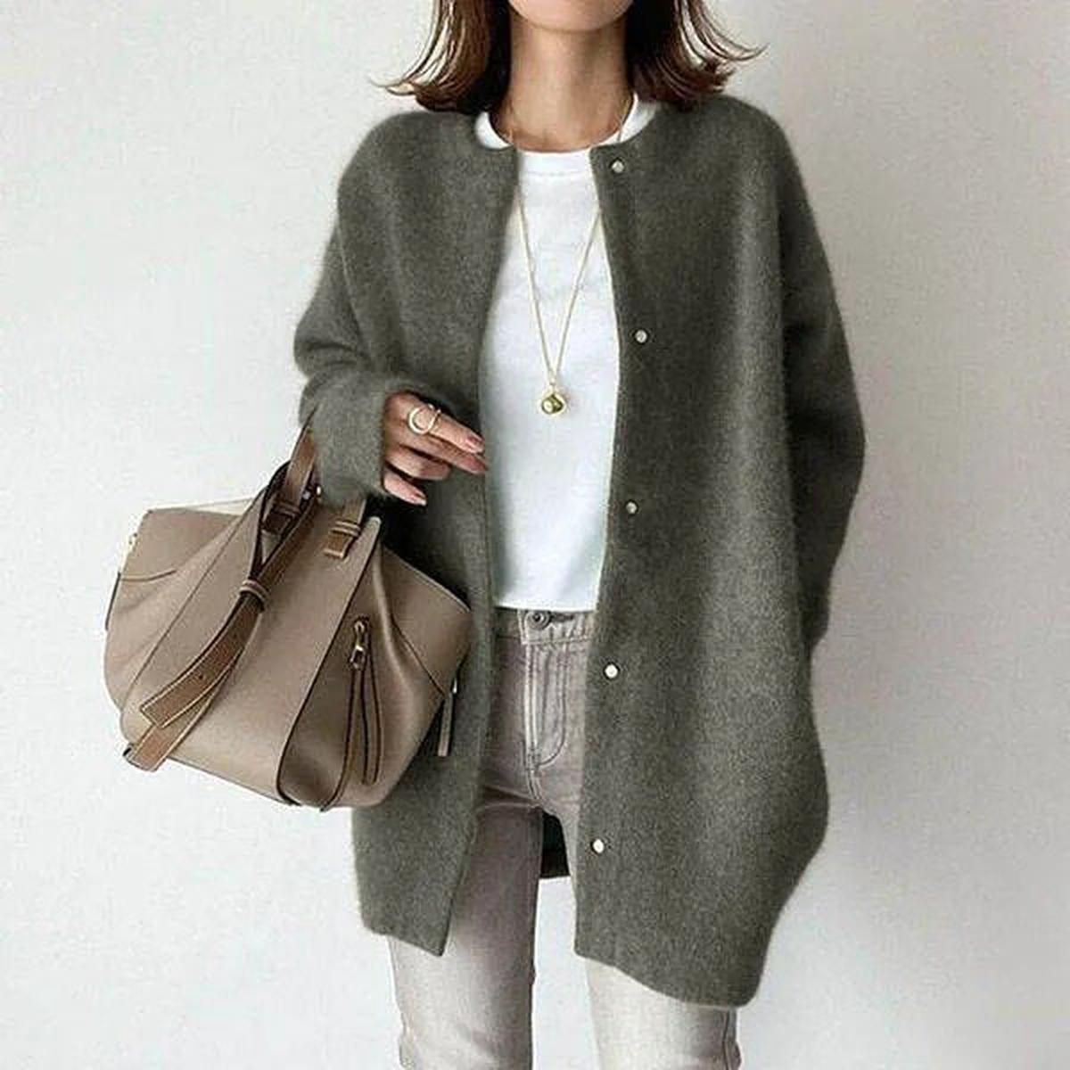 Women&#39;s Knitted Button Cardigan Sweater