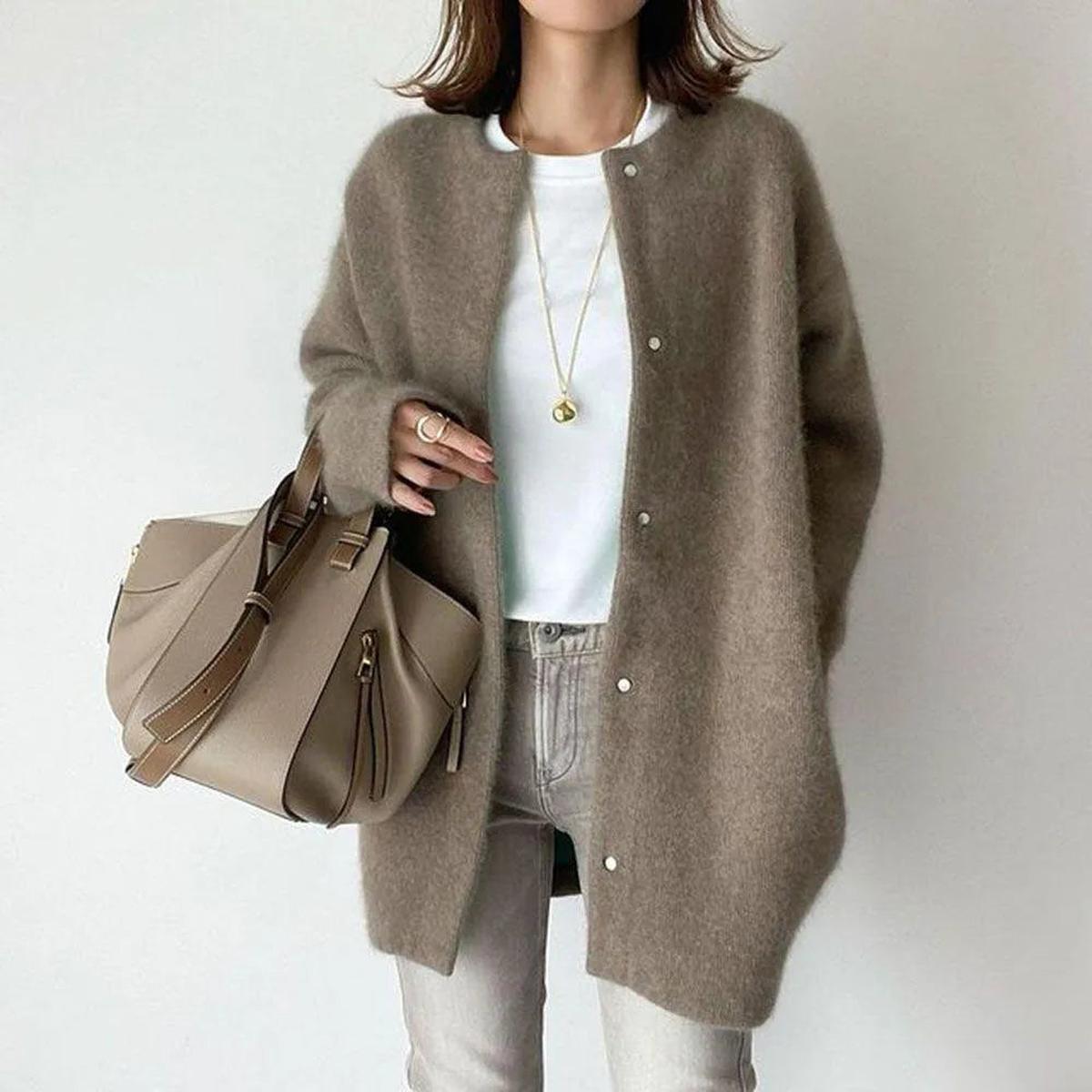 Women&#39;s Knitted Button Cardigan Sweater