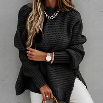 Women&#39;s Knitted Sweatshirt With Detailed Accents