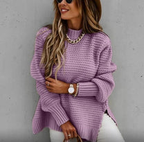 Women&#39;s Knitted Sweatshirt With Detailed Accents