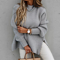 Women&#39;s Knitted Sweatshirt With Detailed Accents