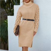 Women&#39;s Lace-Accented Knit Dress