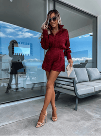 Women&#39;s Lace Two-Piece Set With Fitted Waist