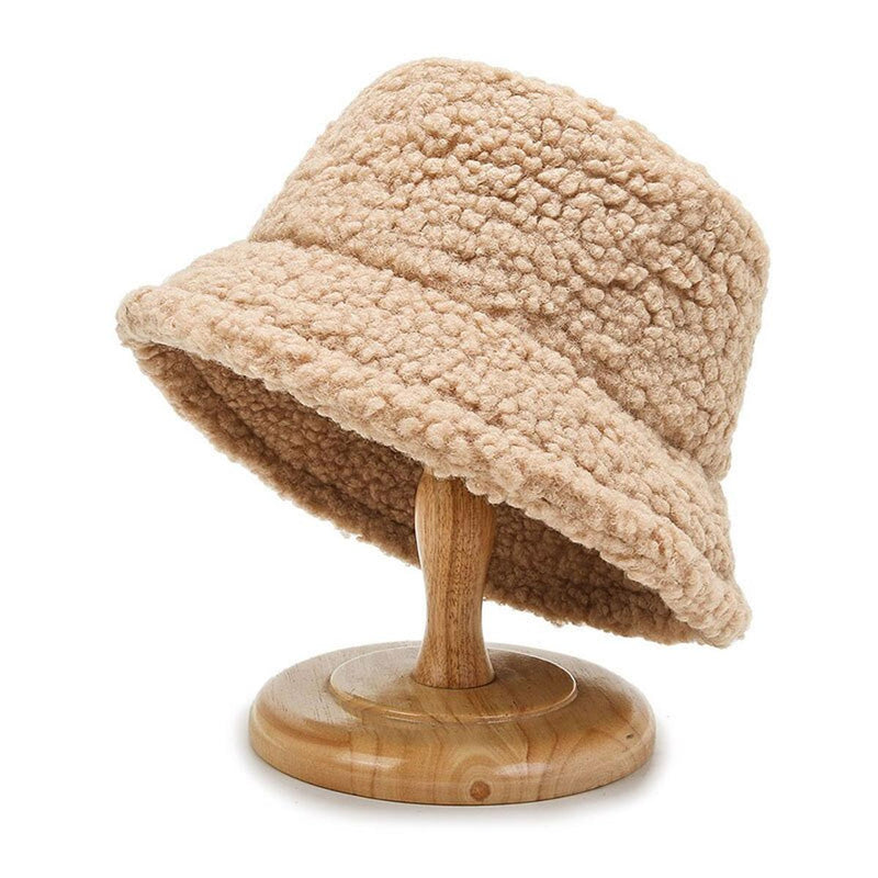 Women&#39;s Lambswool Bucket Hat - Warm Outdoor Panama Hat