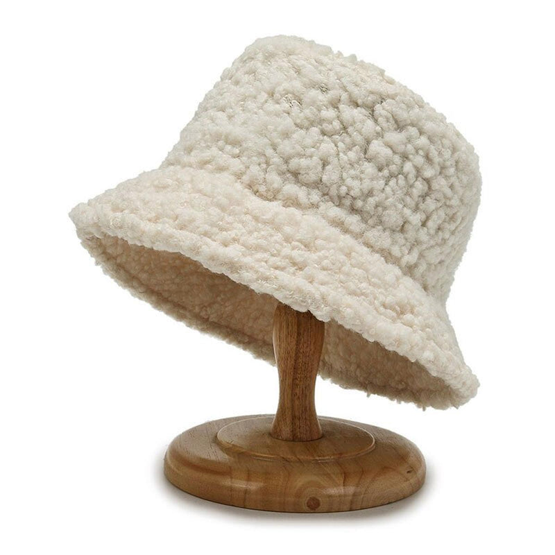 Women&#39;s Lambswool Bucket Hat - Warm Outdoor Panama Hat