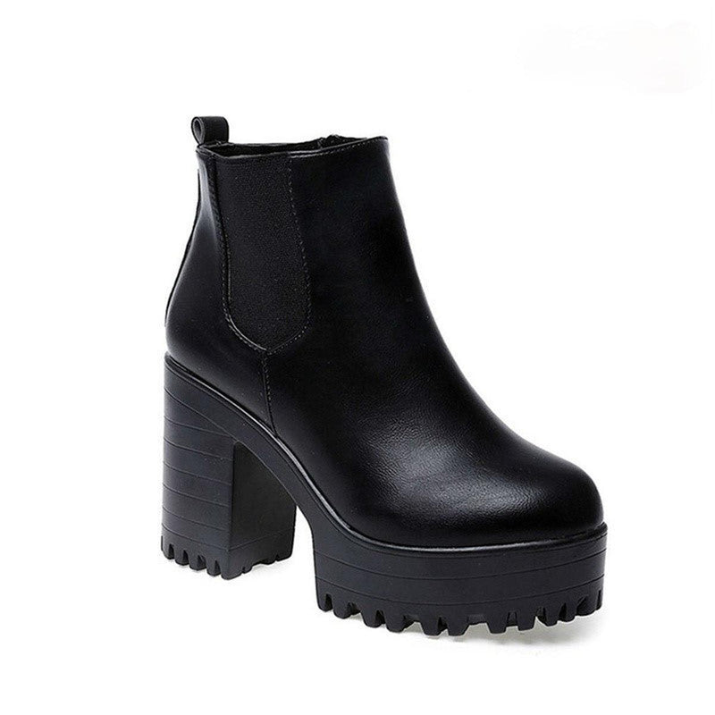 Women&#39;s Leather Ankle Boots With Side Zipper