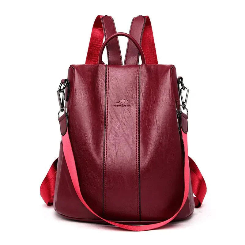 Women&#39;s Leather Rucksack With Durable PU Leather And Soft Straps