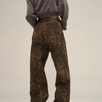 Women&#39;s Leopard Print Slim Fit Jeans