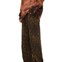Women&#39;s Leopard Print Slim Fit Jeans