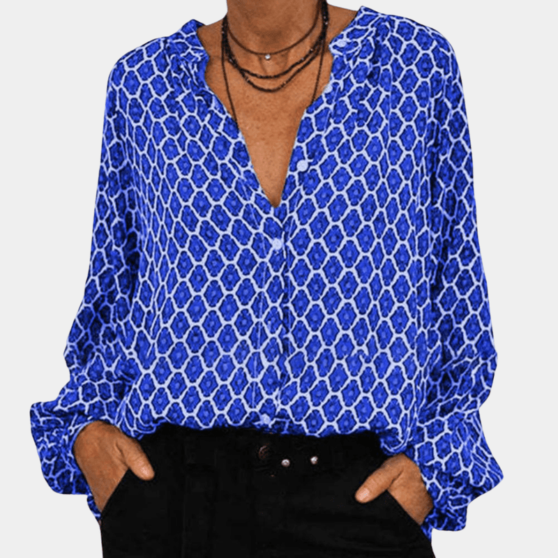 Women&#39;s Lightweight Breathable Button-Down Blouse