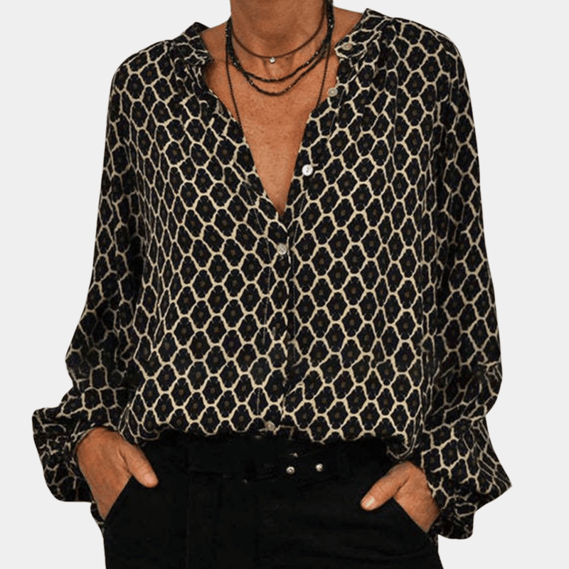 Women&#39;s Lightweight Breathable Button-Down Blouse