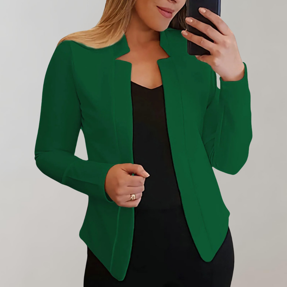 Women&#39;s Lightweight Lapel Collar Blazer