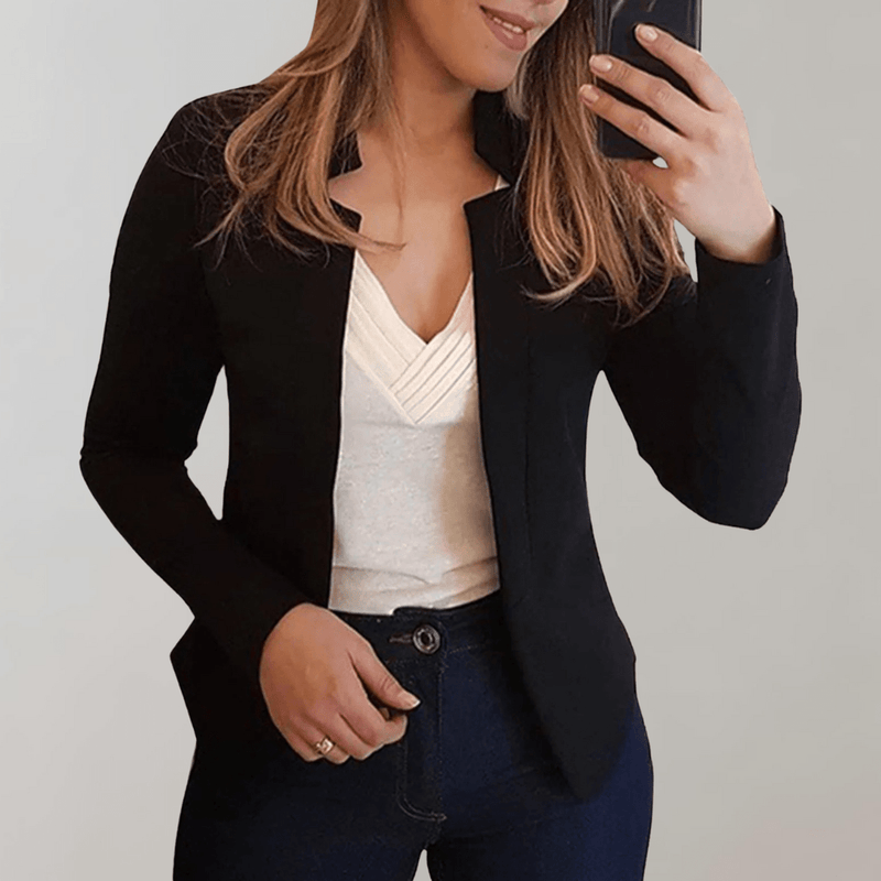 Women&#39;s Lightweight Lapel Collar Blazer
