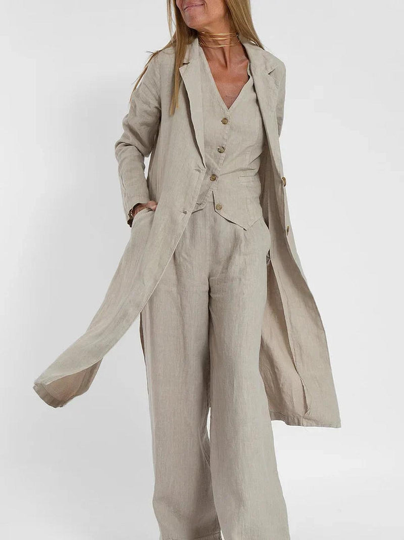 Women&#39;s Lightweight Linen Fitted Vest