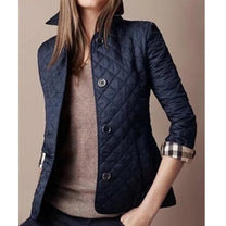 Women&#39;s Lightweight Quilted Button Closure Coat