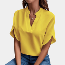 Women&#39;s Lightweight Viscose V-Neck Blouse