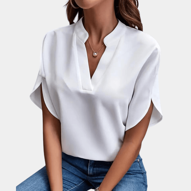 Women&#39;s Lightweight Viscose V-Neck Blouse
