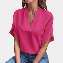 Women&#39;s Lightweight Viscose V-Neck Blouse