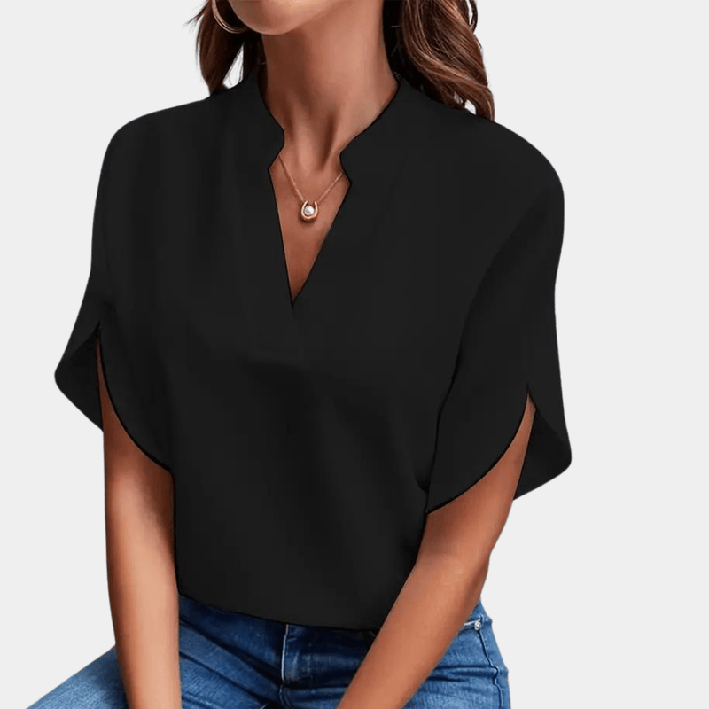 Women&#39;s Lightweight Viscose V-Neck Blouse