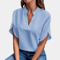 Women&#39;s Lightweight Viscose V-Neck Blouse