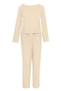 Women&#39;s Linen Long Sleeve Shirt and Pants Set
