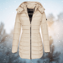 Women&#39;s Long Black PU Leather Puffer Jacket