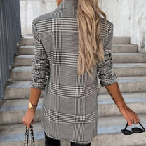 Women&#39;s Long Blazer Elegant Formal Jacket