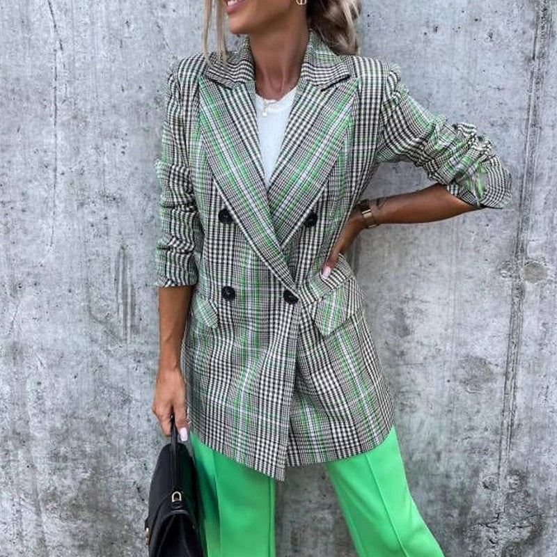 Women&#39;s Long Blazer Elegant Formal Jacket