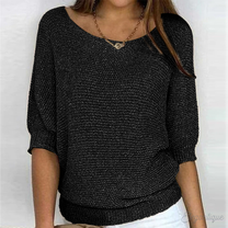 Women&#39;s Long-Sleeve Airy Knit Sweater