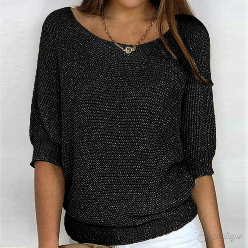 Women&#39;s Long-Sleeve Airy Knit Sweater